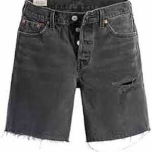 Levi's 501 90s Black Distressed Cutoff Jean Shorts